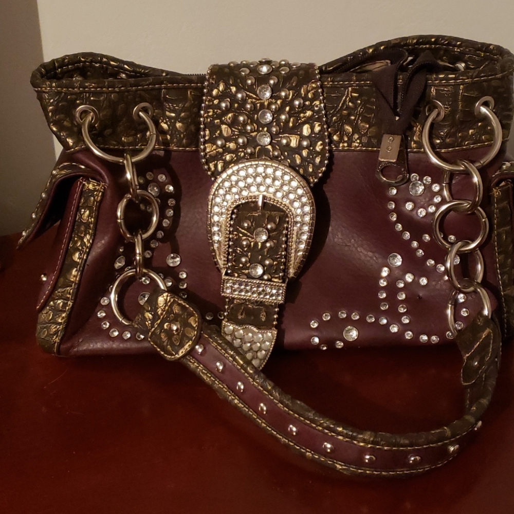 Purple Leather Montana West Bag